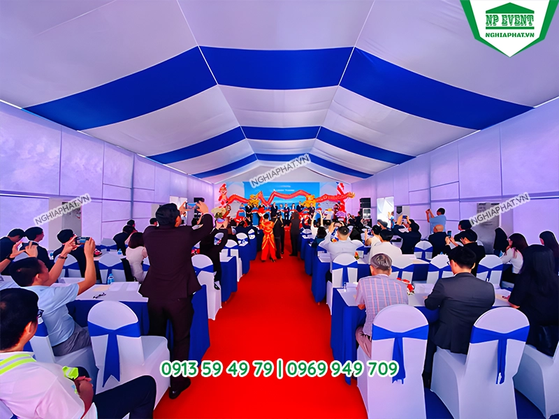 Nhà bạt không gian lắp đặt tại khu vực tổ chức chương trình