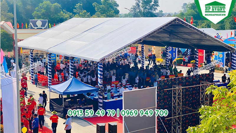 Nhà bạt sự kiện Nghĩa Phát hoàn thiện tại công trình