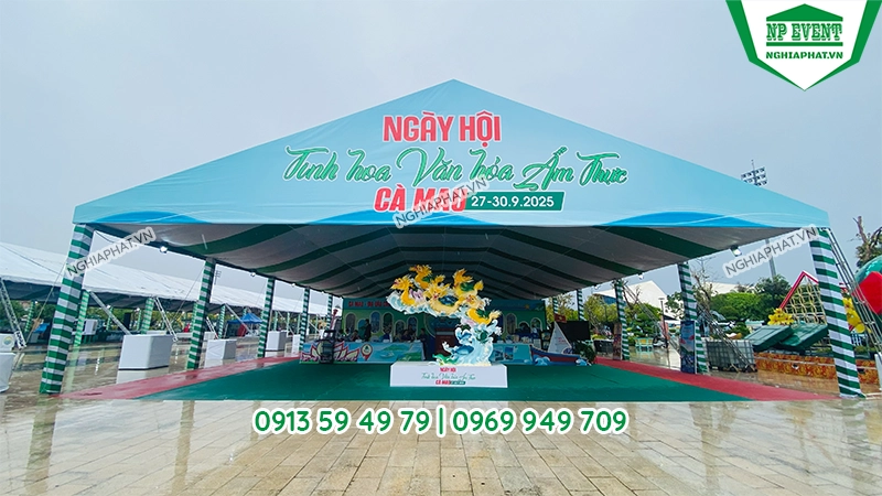 Nhà bạt sự kiện có diện tích che phủ lớn