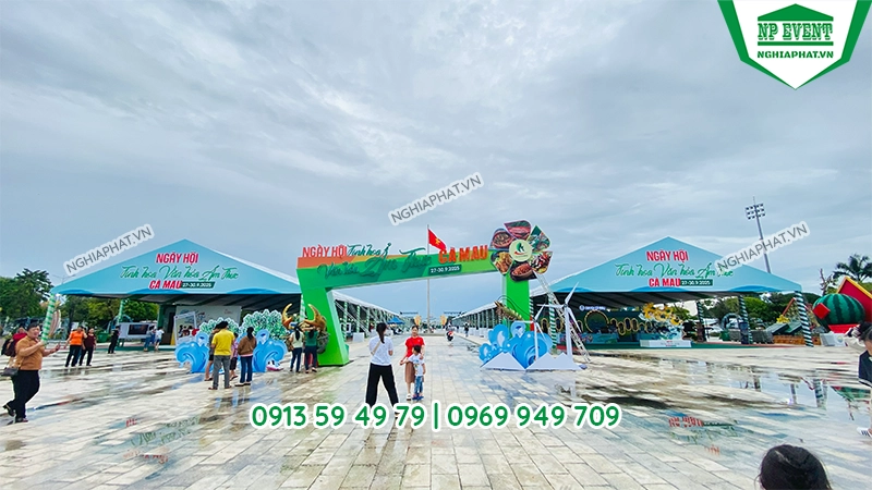 Nhà bạt không gian cho lễ khởi công và khánh thành