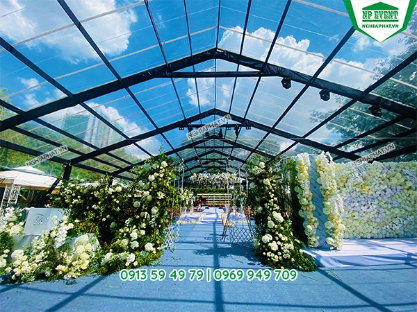 cho thuê nhà bạt trong suốt