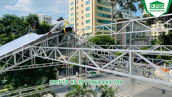 sản xuất nhà bạt không gian tại tphcm